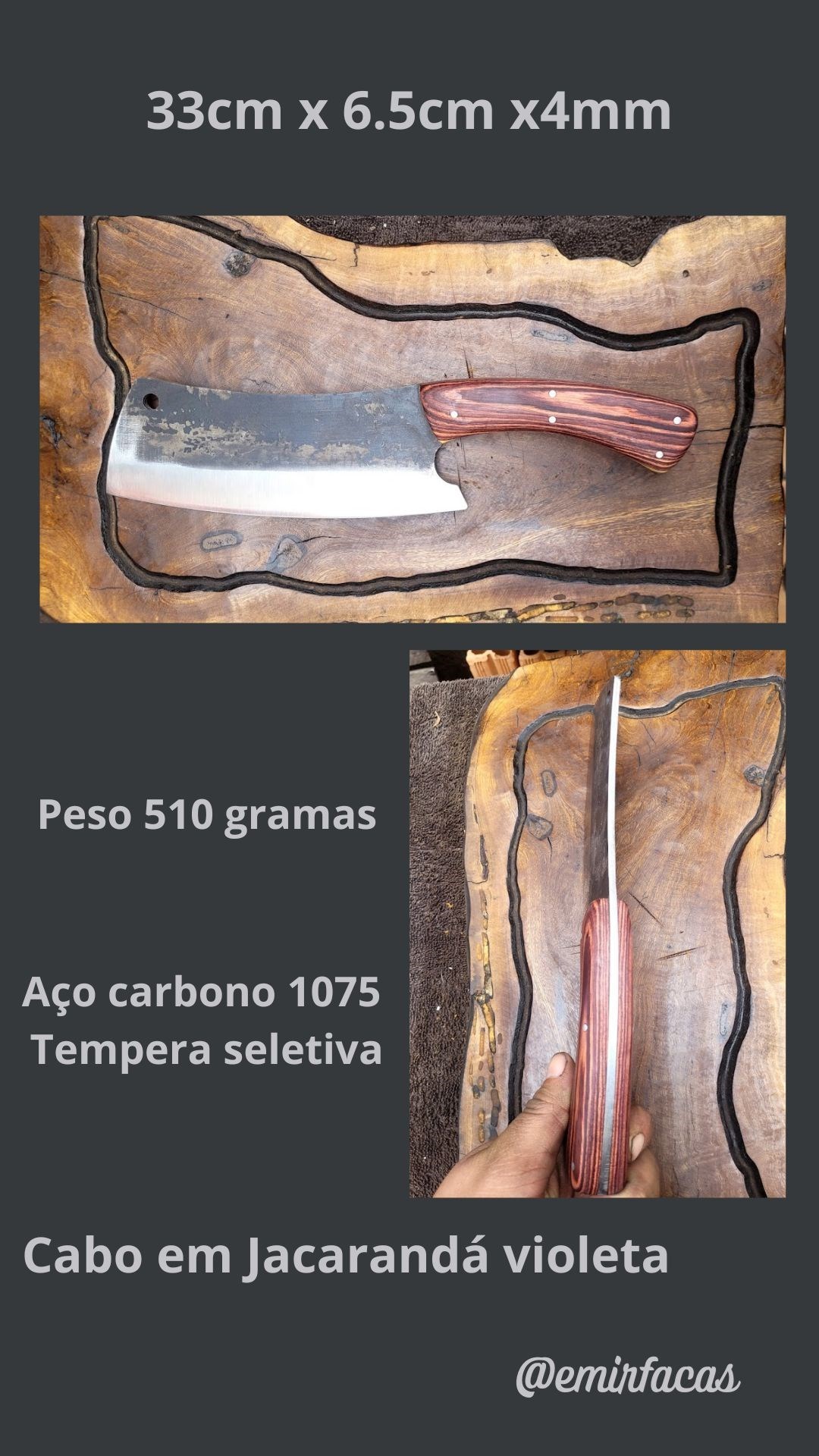 Cutelo artesanal multi- funções