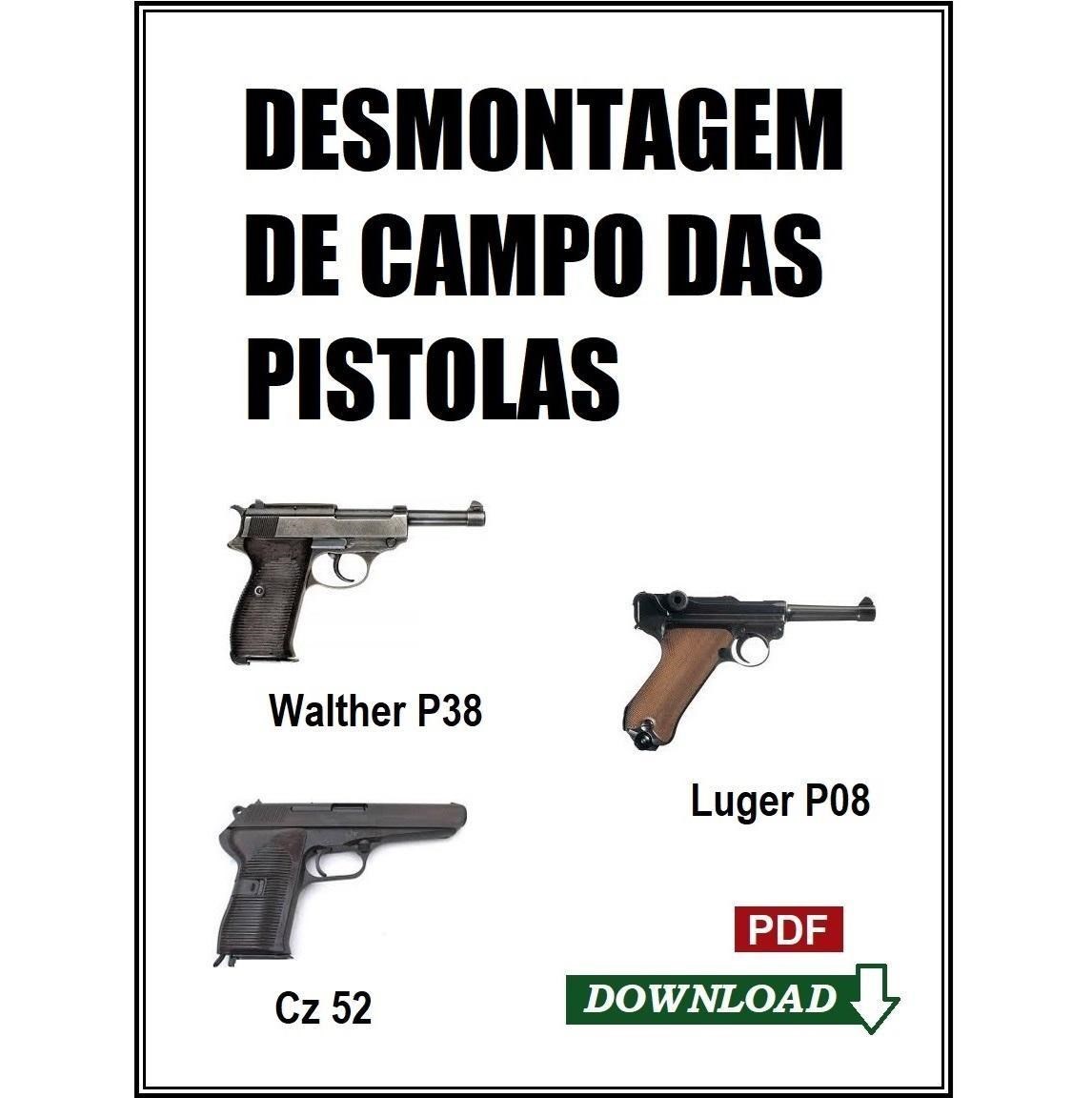 MANUAL DE DESMONTAGEM E MONTAGEM DE CAMPO DA LUGER P08, WALTHER P38 E CZ 52