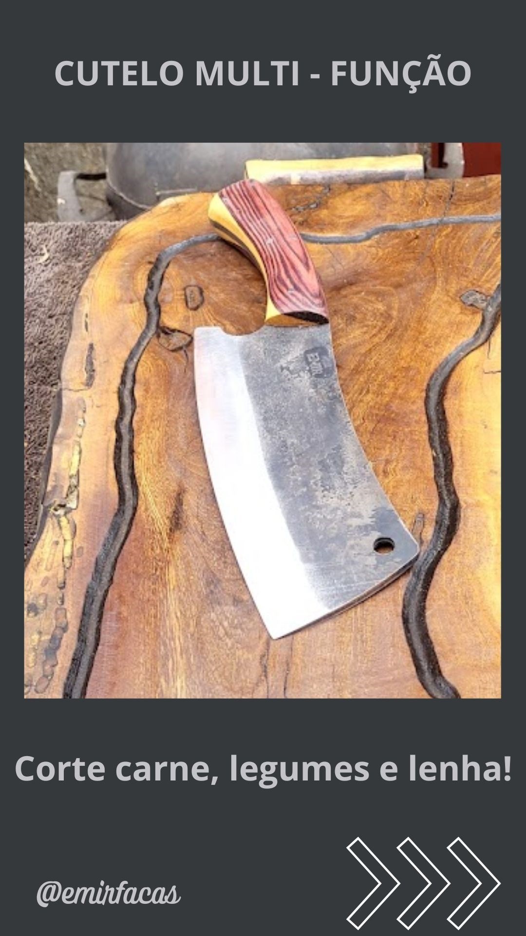 Cutelo artesanal multi- funções