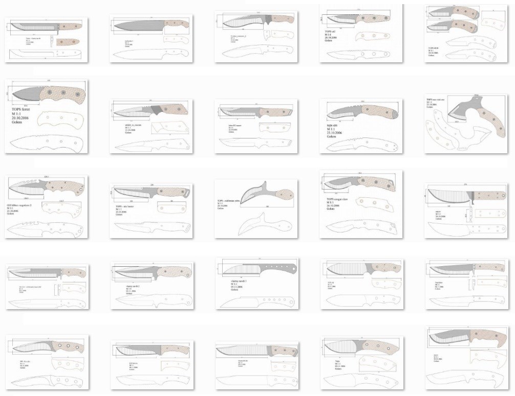 950 Moldes e Modelos para Cutelaria - Via DOWNLOAD